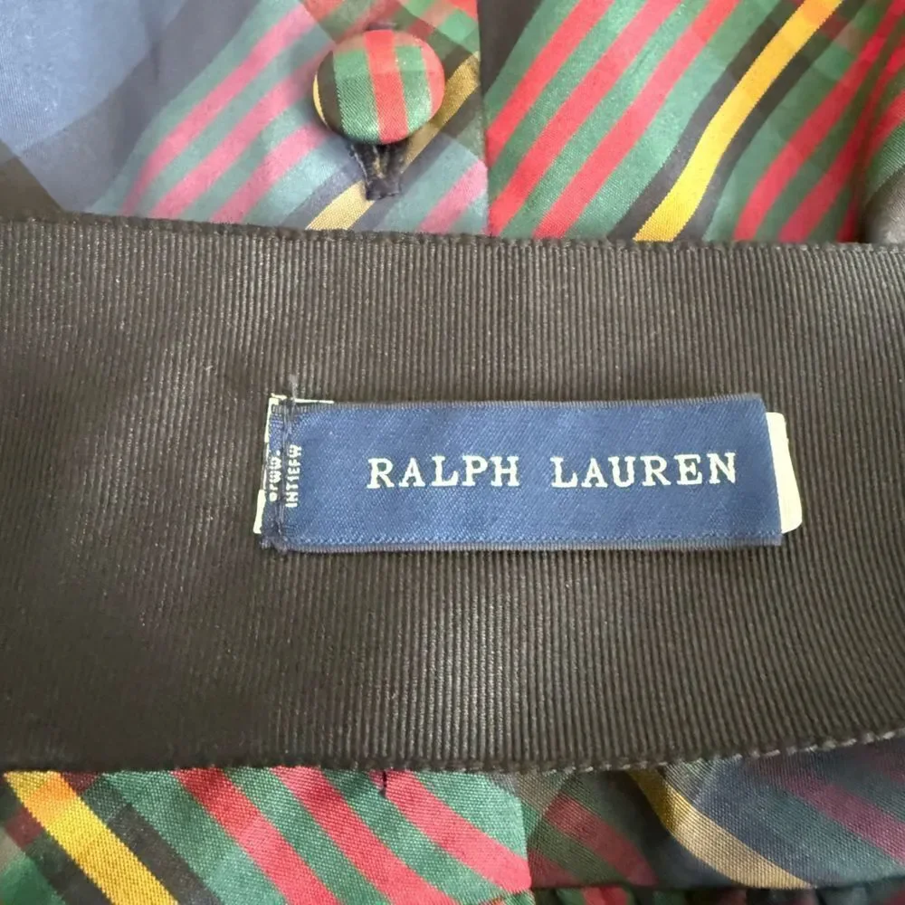 Ralph Lauren Dress Plaid Belted Ribbon Pockets 10